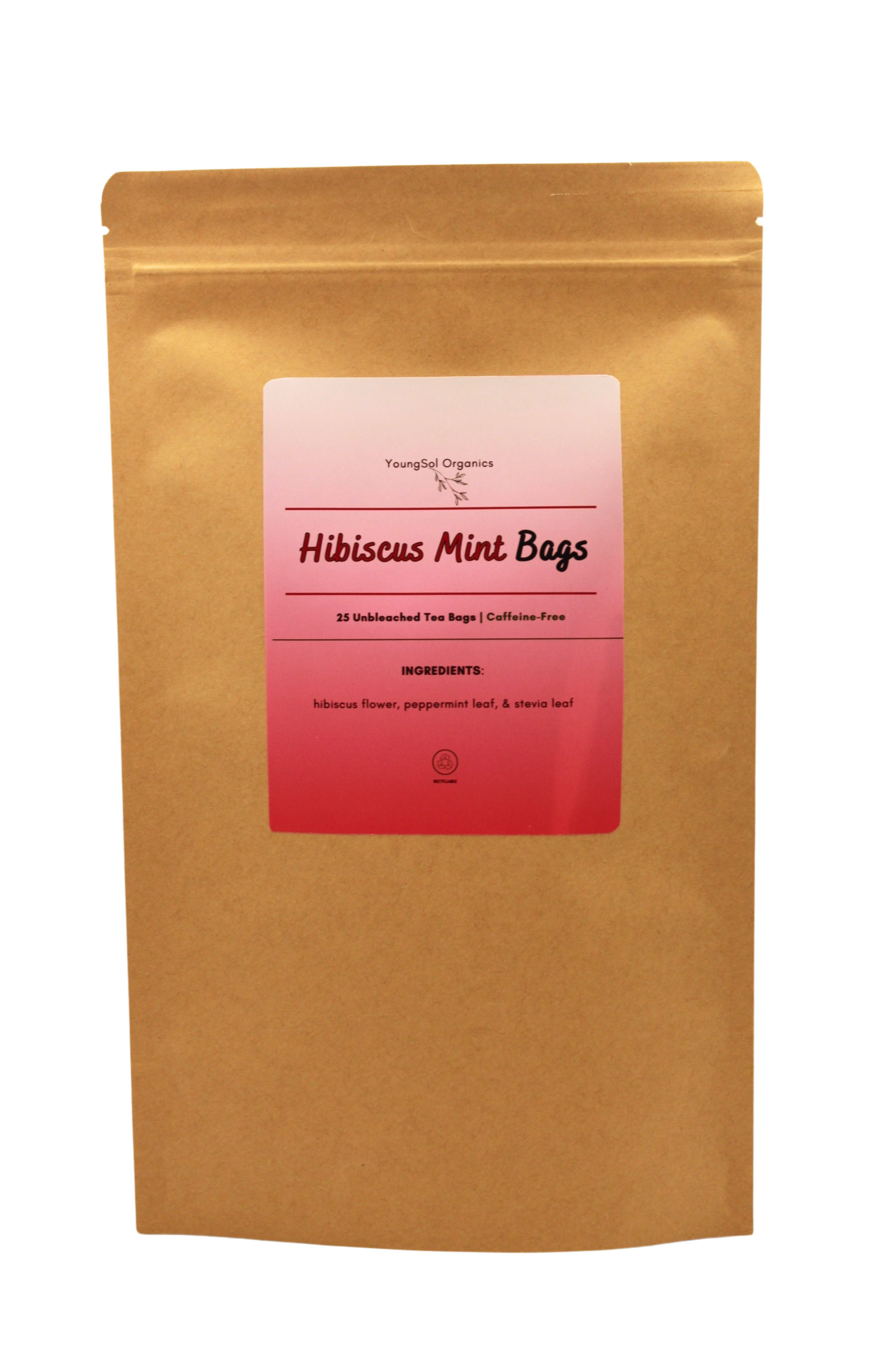 Bolsitas de té de menta y hibisco